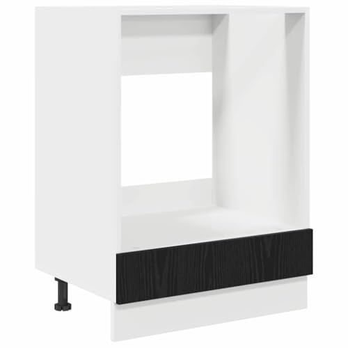 Générique Armoire de Four Chêne Noir 60 x 46 x 81.5 cm Bois d'ingénierie,Meubles, Armoires & Meubles de Rangement, Meubles de Cuisine, Blanc (Poids 17.65KG)