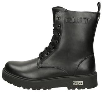 Cult Young Stivaletto Donna T-380D.2, Nero, Sintetico, Altezza Tacco 4 cm, Plateau 2.5 cm