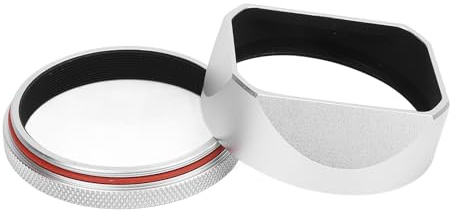 LUCKDANO Square Metal Lens Hood Aluminum for FUJIFILM X100VI X100V X100F X100T X100S X70 with Cover and 49mm Adapter Ring