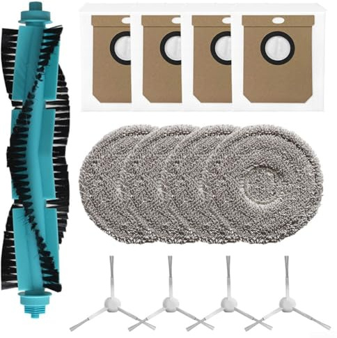 Juego De Piezas De Repuesto Para Cecotec Para Conga 15090 16090 AI SpinArm Home&Wash Aspiradoras Robot - Incluye 1 Cepillo Principal, 4 PañOs De Mopa, 4 Bolsas Para Polvo, 4 Cepillos Laterales