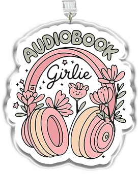 MEIYSTICK Audiobook Girlie Dust Plug Charm, Kindle Charm, Acrylic Dust Plug Charms Type C or Lightning, Kindle Accessories Charms, Flower Headphone Girly Gifts for Boy Girl (Type-C)