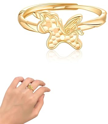 HZAOPZE 1 pièce Bague licorne arc-en-ciel avec et ouverture réglable Cartoon Licorne fille anneau, Cadeau pour fille, petite-fille, enfant d'un ami(Or)