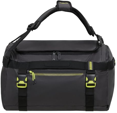 American Tourister Reisetasche Rucksack Urban Track Duffle/Backpack Coated 60L Black/Lime schwarz