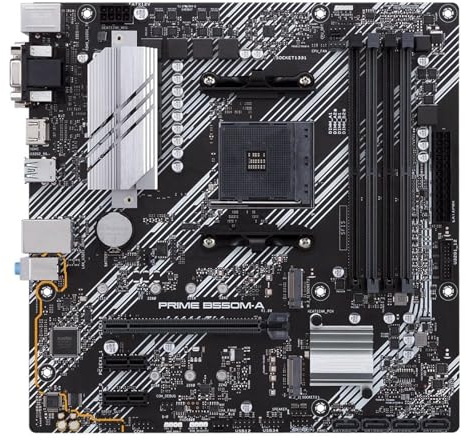 Placa Madre Fit For ASUS Prime B550M-A AMD B550 AM4 DDR4 128GB M.2 SSD Micro ATX Compatible con Ryzen 5 5600 7 4700 570 Placa Base del Juego
