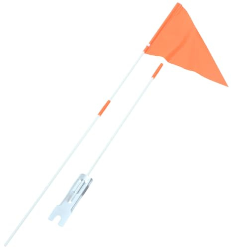 TEMPNAP Sicherheitsflagge für Fahrradanhänger 2 Satz mit Robustem Fiberglas Fahnenmast Hohe Sichtbarkeit und Einfache Montage für Stadtradfahren von Kindern Zufällige Zufällige Farbe