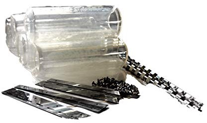Jehaplast PVC Lamellenvorhang Lagervorhang Stallvorhang Hell - Transparent (1,00 m Breit x 2,25 m Hoch)