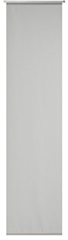 Deko Trends Schiebevorhang mit Alupaneelwagen und Beschwerungsstange, Polyester, Silber, 245 x 60 cm