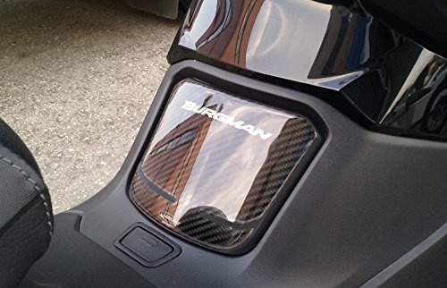LABELBIKE 3D Motorrad Tankdeckelaufkleber kompatibel mit Burgman | Harzschutz, Kratzfestigkeit, Dekoration, BURGMAN 400 2017-2025, Schwarzkohle