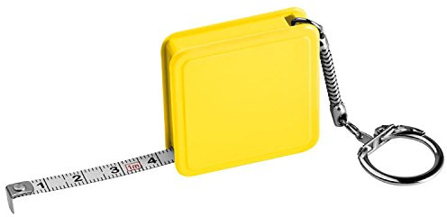 Stahlbandmaß 1m / mit Schlüsselanhänger / Farbe: gelb