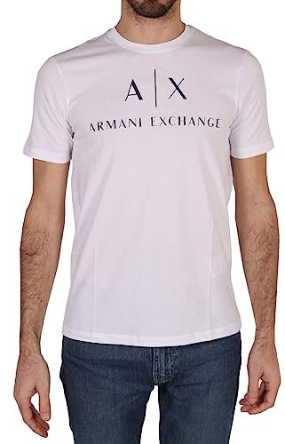 Armani Exchange Herren 8nztcj T-Shirt, Weiß, L