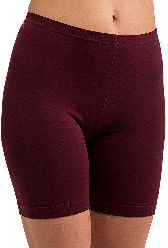 HERMKO 5780 Damen Longpant aus Baumwolle/Elastan Schlüpfer, Farbe:Bordeaux, Größe:36/38 (S)