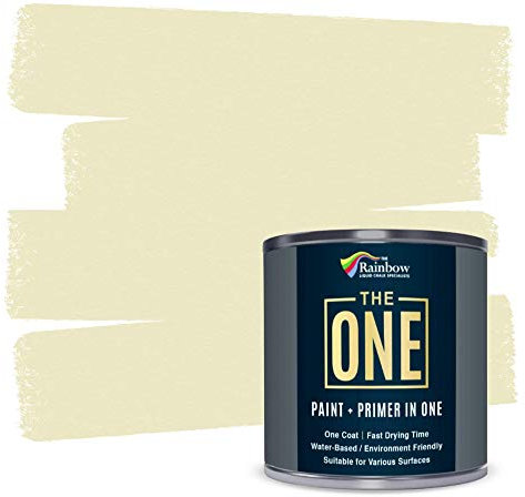 THE ONE All-In-One Paint & Primer - Cream Gloss, 1 L | Multi-Surface 1 Coat Formula | Easy Indoor & Outdoor Decorating for Home & Garden Walls, Floors & Furniture | Durable, Water-Based & Low VOC