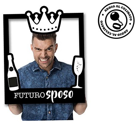 Photo both Addio al Celibato PS 00849 Cornice Selfie Sposo