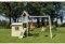 MASGAMES Spielturm Lookout mit Rutsche 2,30 m + Doppelschaukel inkl. 2 Schaukelsitze 70 kg