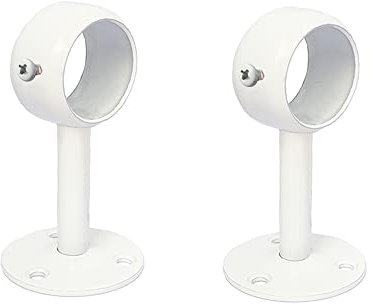 FYTRONDY White Edition - Tubo de acero inoxidable para armario, soporte para barra de soporte de palanca de armario (1-1/4 pulgadas, paquete de 2)