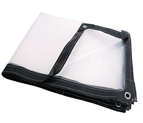 XYXH Telone Occhiellato Trasparente 2x4m, Telo Impermeabile Esterno, Telone Copertura Protezione Piante - A Prova di Vento Antipolvere Antistrappo Teloni Copri Piscina