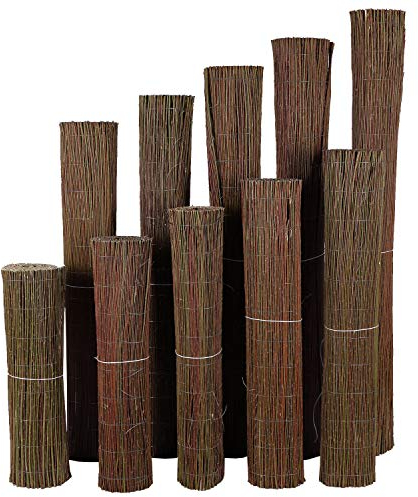H4L Weidenmatte Sichtschutz Zaun Windschutz Sichtschutzmatte Weidenzaun 120cm 5m