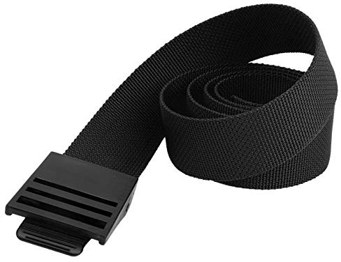 Alomejor Tauchgürtel 150cm Langlebiger Tauchgewichtsgürtel Massiver Nylongurt Taillengürtel mit Kunststoffschnalle Tauchzubehör für das Tauchen(schwarz)
