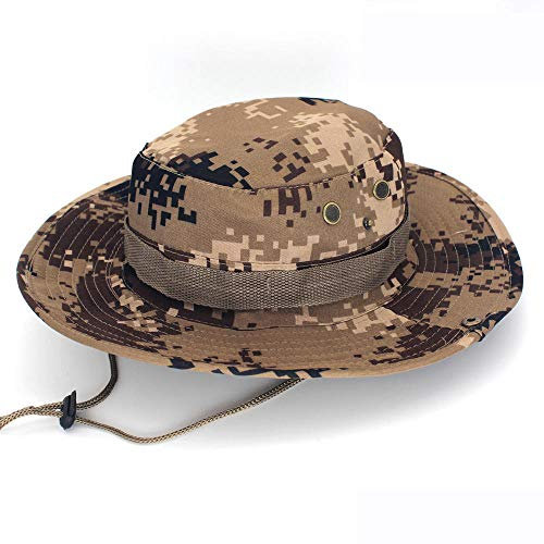 Bucket Hat Hut Damen Herren Eimer Hüte Tarnung Dschungel Fischer Hut Sonnenfischen Eimer Hut Camping Caps Cotton Caps-Desert