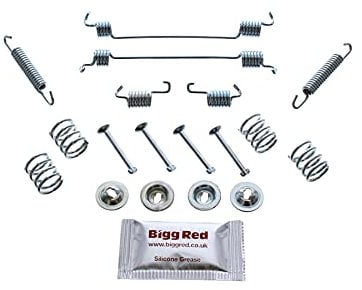 Bigg Red - Rear Drum Brake Shoe Fitting Kit - Compatible with 500, Panda 2003-2015