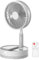 APOKIN® Ventilador de Pie Oscilante Silencioso Portátil Giratorio 90º a Batería Recargable con Lampara Led 10800mha Extensible con Palo Telescópico con 3 Velocidades, temporizador de apagado.
