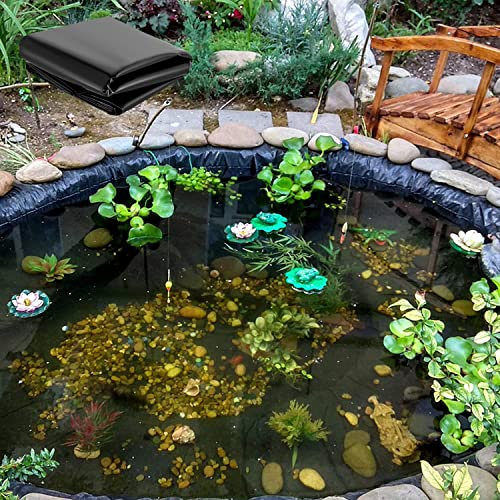 LIMEIDM Bâches Souples pour Bassin D'agrément EPDM pour étangs à Poissons, 0,2 mm D'épaisseur fontaines de ruisseaux et Jardins Aquatiques Peaux de Bassin Revêtement de Bassin, Noir,2x2m