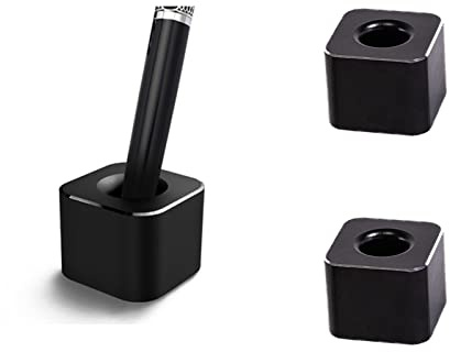 Mini-Stifthalter für Schreibtisch, Aluminiumlegierung, Stiftständer, Einzel-Stifthalter, Desktop, kreative Verzierung, Desktop-Organizer für Büro, Schule, Zuhause, Zahnbürstenhalter, 3 Stück, schwarz