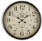 Versa Beaujolaise Reloj de Pared Decorativo para la Cocina, el Salón, el Comedor o la Habitación, Medidas (Al x L x An) 50 x 13,5 x 50 cm, Metal, Color Negro