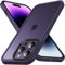 Anqrp Designed for iPhone 14 Pro Max Case, [Military Shockproof] Super Soft Silicone Slim Translucent Matte Protective Phone Cover, Compatible with iPhone 14 Pro Max 6.7, Dark Purple