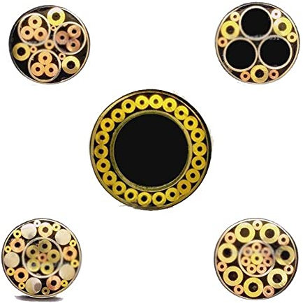 HWASH Nieten, 39 cm, 1 Stück, Mosaik-Stiftnieten for Messergriff, Schraube, Dekor, 21 Arten, Exquisites Design, Messergriff, Werkzeuglänge 6 Mm (Color : Style 18)