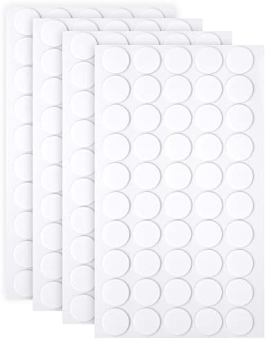 OFFCUP Klebe Punkte, 200 Stück Doppelseitig Klebepunkte Transparent, 1.5mm Klar Klebriger Heften, Chlaufe Punkte Self Adhesive Klebend, Klebeband Pads für Wände, Boden, Kunststoff, Metalle