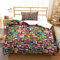 WAKAIP World Countries Flag Duvet Cover Set 3 Piece Bedding Set with 3D Print Pattern Soft Comforter Cover with Pillowcases,Flag Icon Quilt Cover with Zipper for Boys Girls Single（135x200cm）