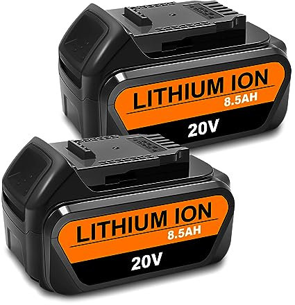 2 Pack 20V 8.5Ah High Capacity Battery for Dewalt 20V Max XR 8.0Ah 7.0Ah Battery DCB207 DCB208 20 Volts Max Lithium Ion Battery