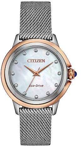 Citizen Women's Analog Eco-Drive Watch with Stainless Steel Strap EM0796-59D
