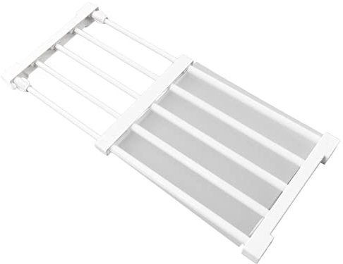 KAKAKE DIY Cabinet Divider Storage Rack, Expandable Closet Tension Shelf High Hardness Easy Installation for Kitchen for Wardrobe(38‑55cm / 15‑21.7in Length)