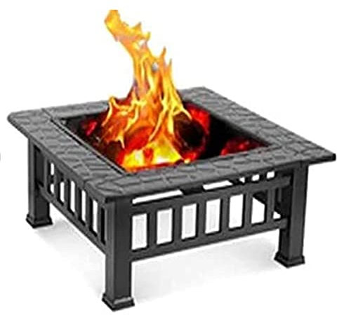ZAANU Feuerstelle, Feuerstellentisch, Feuerstelle für Holzbefeuerung im Freien, Feuerstelle für die Heizung im Innenhof, Holzkohlegrill, 31 Zoll