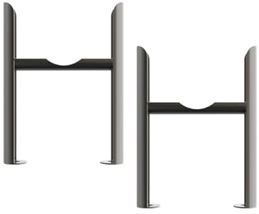 NRG Pair of Floor Mounting Feet for Traditional 4 Column Radiator Raw Metal | Easy Installation, Included Radiator Feet, Fixings