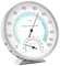 QWORK® 2in1 Hygrometer und Thermometer Innen, Temperatur Analog Ø 12,5 cm mit Edelstahl Gehäuse, Kein Batteriebedarf