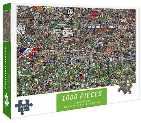 Tuzsocr Jigsaw Puzzles 1000 Pieces for Adults,Family Activity Jigsaw Puzzles Educational Games,for Adults & Kids Age 12 Years Up (Football History)