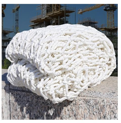 VagxTbs Rete di Sicurezza, Rete Anti-Caduta for Il Cantiere, Rete Bianca Rete in Nylon for Balconi, Scale, Giardini, Parchi Giochi (4x6m)