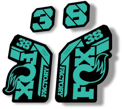 Autocollant de rechange pour fourche Fox 38 série 2021 Dolphin (mat)