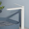 EMKE Wasserhahn Bad Weiß Matt, 335 x 233 x 46 mm, Messing, Keramikkartusche, Badarmatur, Mischbatterie Waschbecken-Armatur einfache Installation, Wasserhahn mit Luftsprudler, Waschtischarmatur