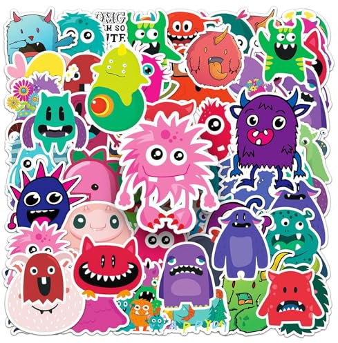 SLAXJNE Cartoon-Aufkleber, 100 Stück, Mehrfarbig, Pvc Selbstklebend, Cartoon-Graffiti-Muster, Wasserdicht, Langlebig, Dekorativ für Skateboards, Gepäck, Wasserflaschen uvm.