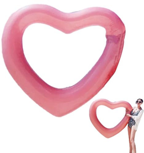 Lyricalist Flotteur de Piscine en Forme de cœur – Tube de Chaise Longue Flottante Durable en Forme de cœur, Tubes de Piscine gonflables | Bouée d'été, fête Aquatique sur la Plage pour Adultes et