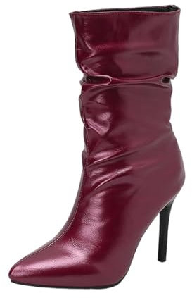 DKLOVIFU Winterboots Damen Stiefeletten Weite Stiefeletten Boots Gefüttert Winter Stiefel Schnürstiefel 2212