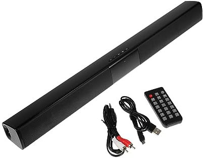 Artibetter Barre De Son sans Fil, Haut-parleurs sans Fil Portables, Lecteur De Musique Compact pour Intérieur Et Extérieur, Technologie Anti-interférence, Alimentation Dc5.00, Design Long Et Fin Bleu