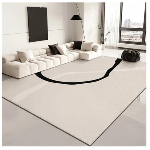 SUBLXPoten Teppich Wohnzimmer Minimalistischer Schlafzimmerdekor, waschbarer Teppich, Dicker Lounge-Teppich, großflächige Teppiche for Wohnzimmer, Heim, Garderobe, Anti-Rutsch-Matte(E,180x280cm)
