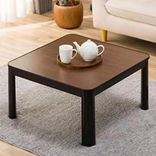 Japanisches beheiztes Kotatsu-Tisch-Set, elektrischer Couchtisch mit Heizung, niedriger Tisch für Haus-Erkerfenster, schwarzer warmer Tisch für gemütliches Wohnzimmer