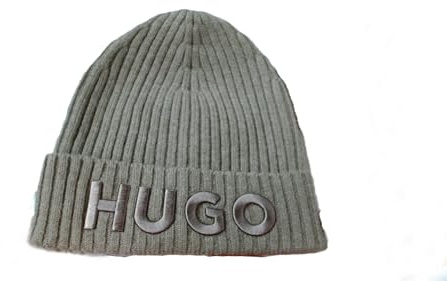 HUGO Herren Unisex-X565-7 Mütze aus Schurwolle mit Logo-Detail