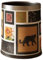 Papelera De Cuero Vintage para Hogar, Sala De Estar, Baño Antiguo De Lujo, Contenedor De Basura para Dormitorio